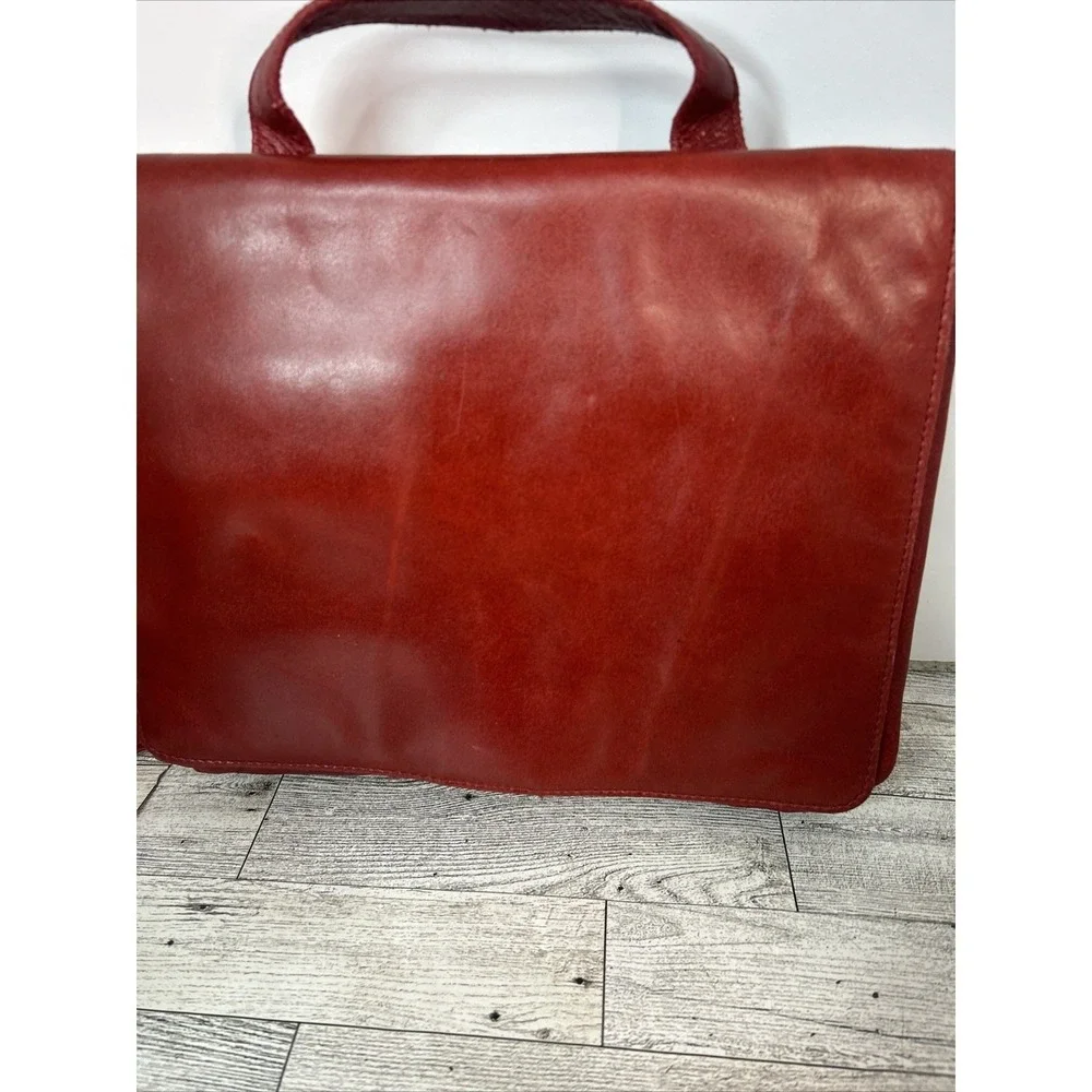 Wilson's Leather Structured Wine Red Executive Tote Bag | Genuine Leather Should
